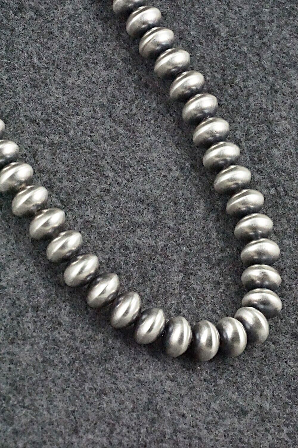 Sterling Silver Navajo Pearl Necklace 24" - Bryannen Halwood