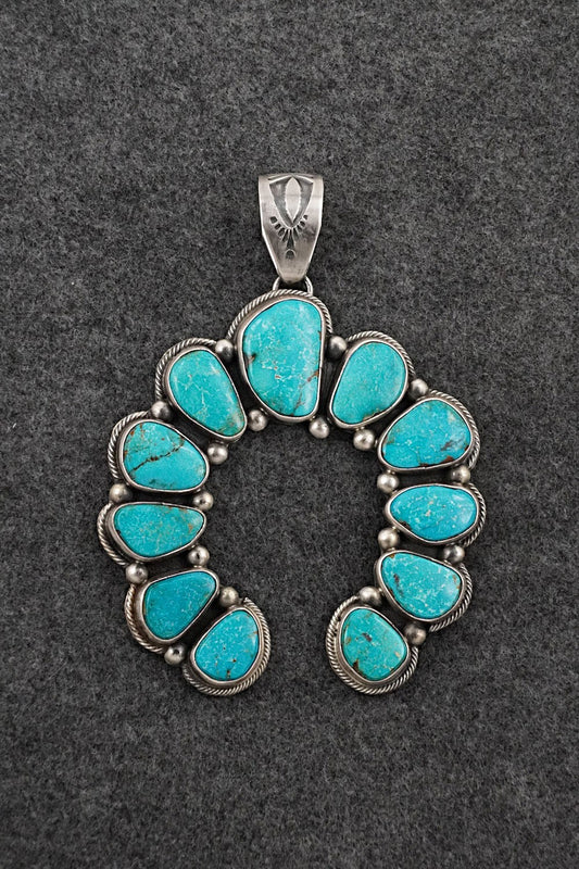 Turquoise & Sterling Silver Pendant - Kathleen Livingston