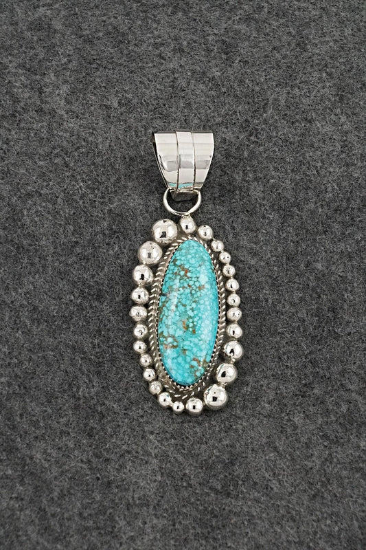 Turquoise and Sterling Silver Pendant - Ray Nez