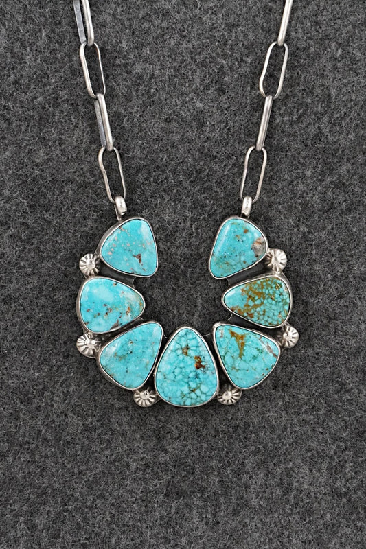 Turquoise & Sterling Silver Necklace - Kathleen Livingston