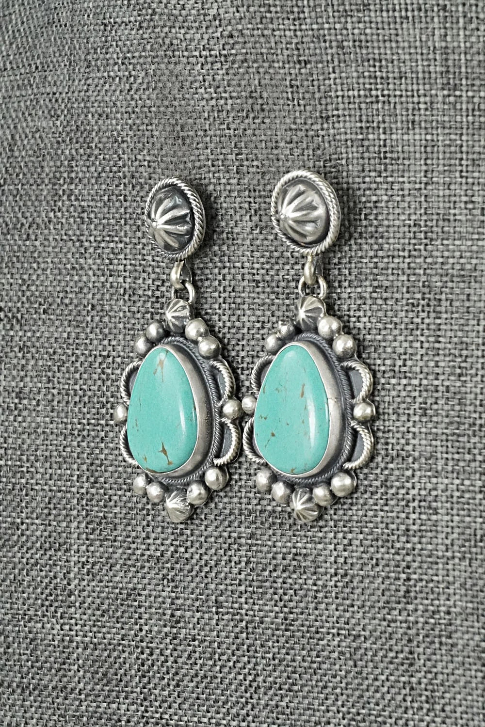 Turquoise & Sterling Silver Earrings - Darrin Livingston
