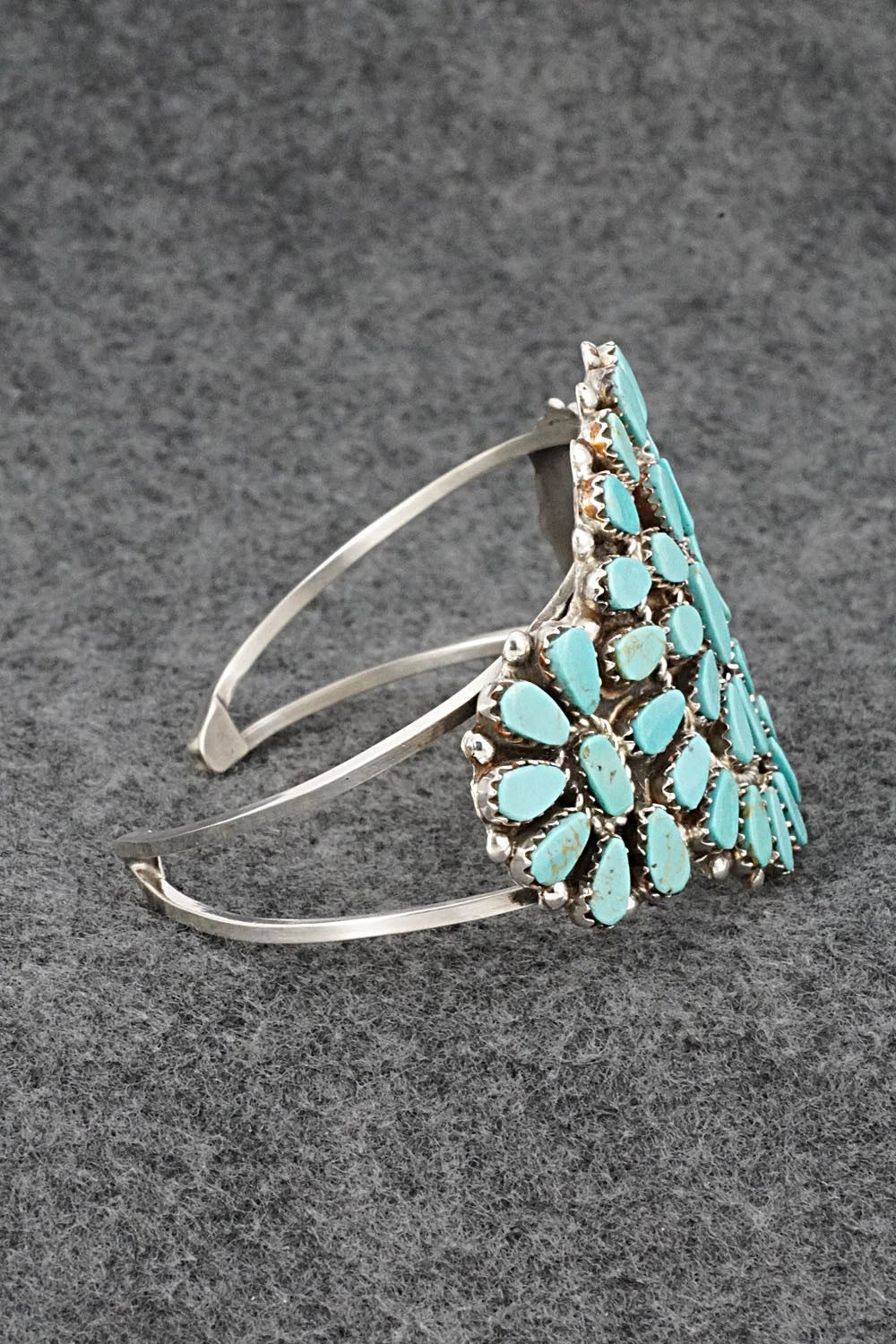 Turquoise & Sterling Silver Bracelet - Evangeline Tsabetsaye