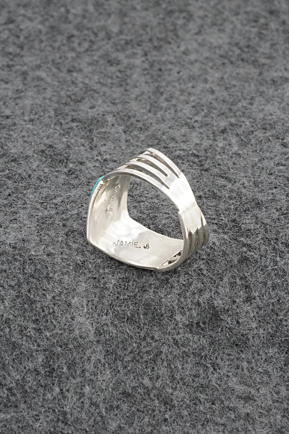 Turquoise & Sterling Silver Ring - Andrew Enrico - Size 9
