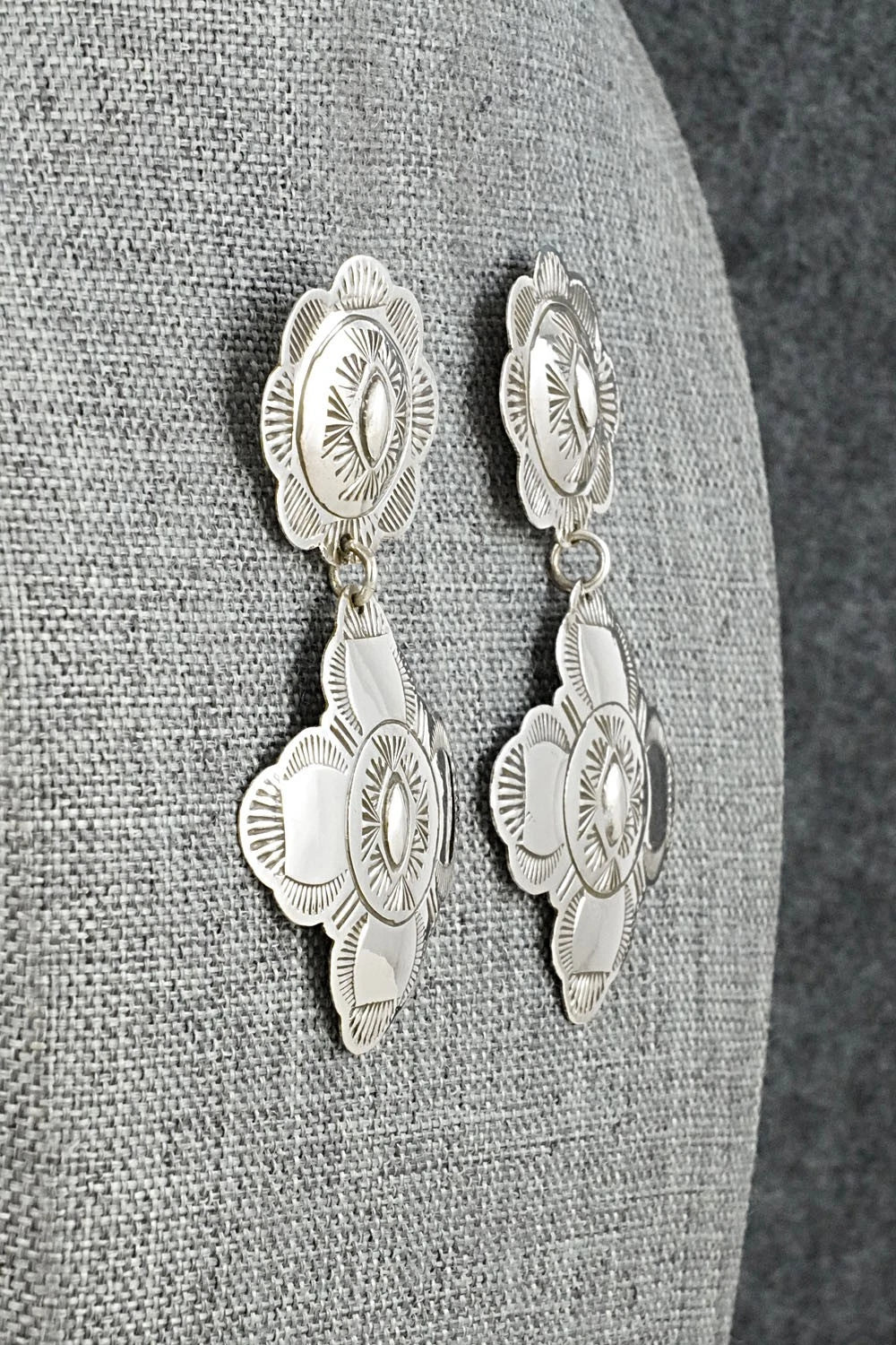 Sterling Silver Earrings - Bertha Begay