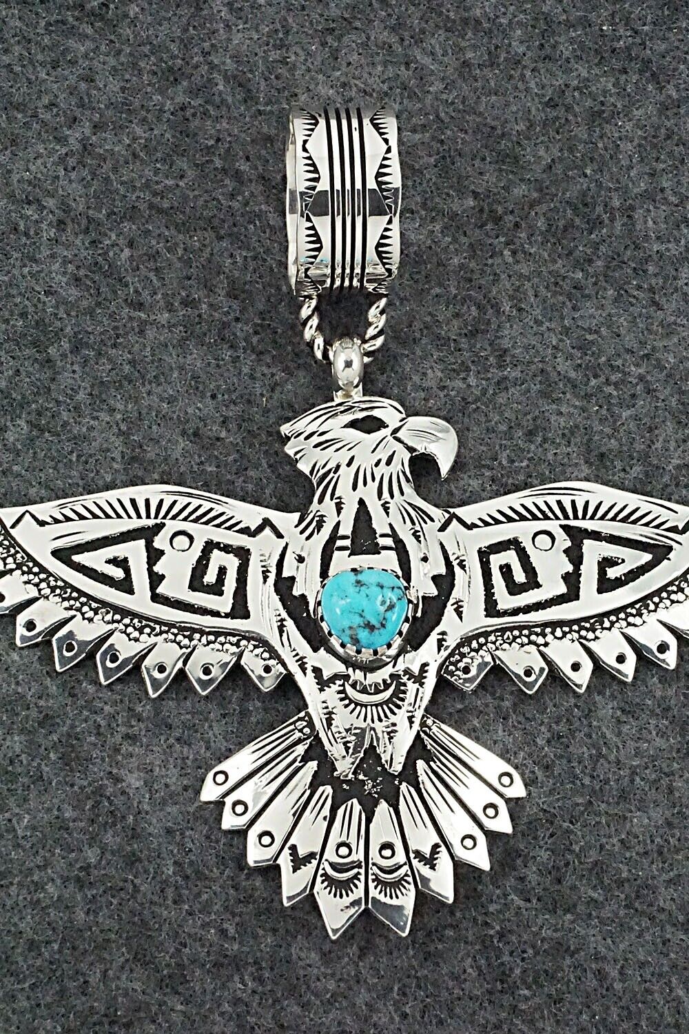 Turquoise & Sterling Silver Pendant - Richard Singer