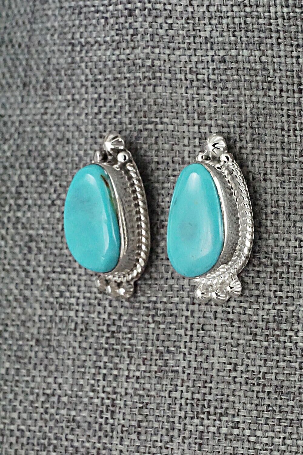Turquoise and Sterling Silver Earrings - Sharon McCarthy