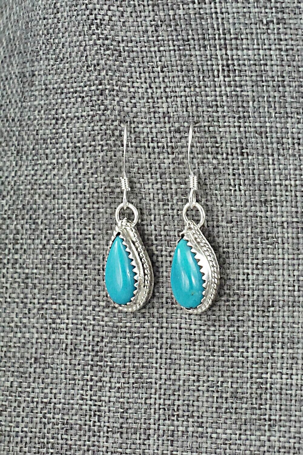 Turquoise & Sterling Silver Earrings - Angeline Platero