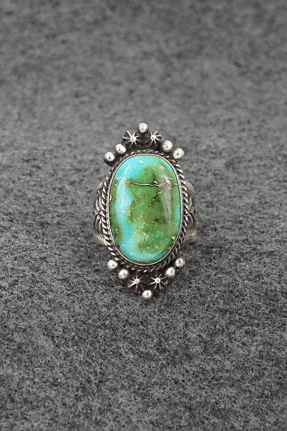 Turquoise & Sterling Silver Ring - Samuel Yellowhair - Size 7