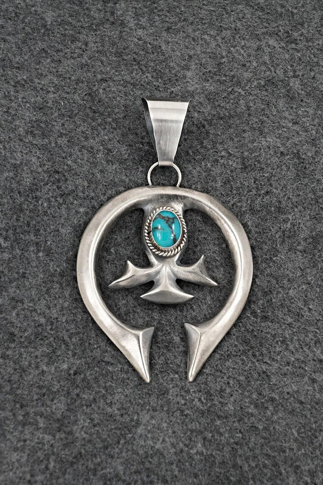 Turquoise & Sterling Silver Pendant - Eugene Gruber