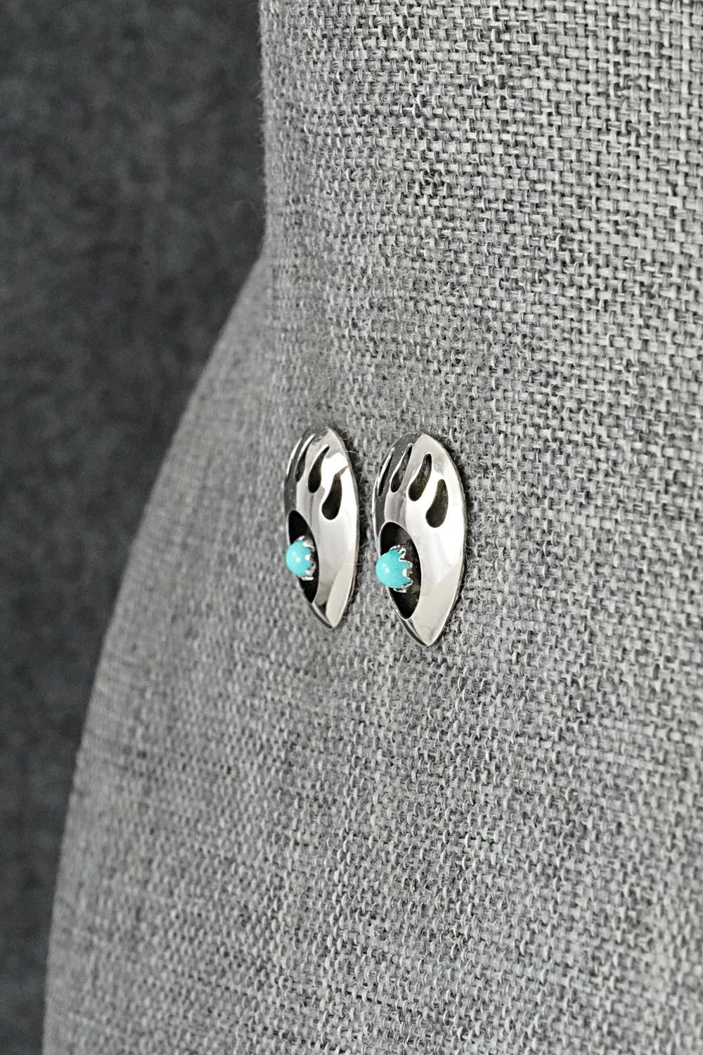 Turquoise & Sterling Silver Earrings - Sandra Parker