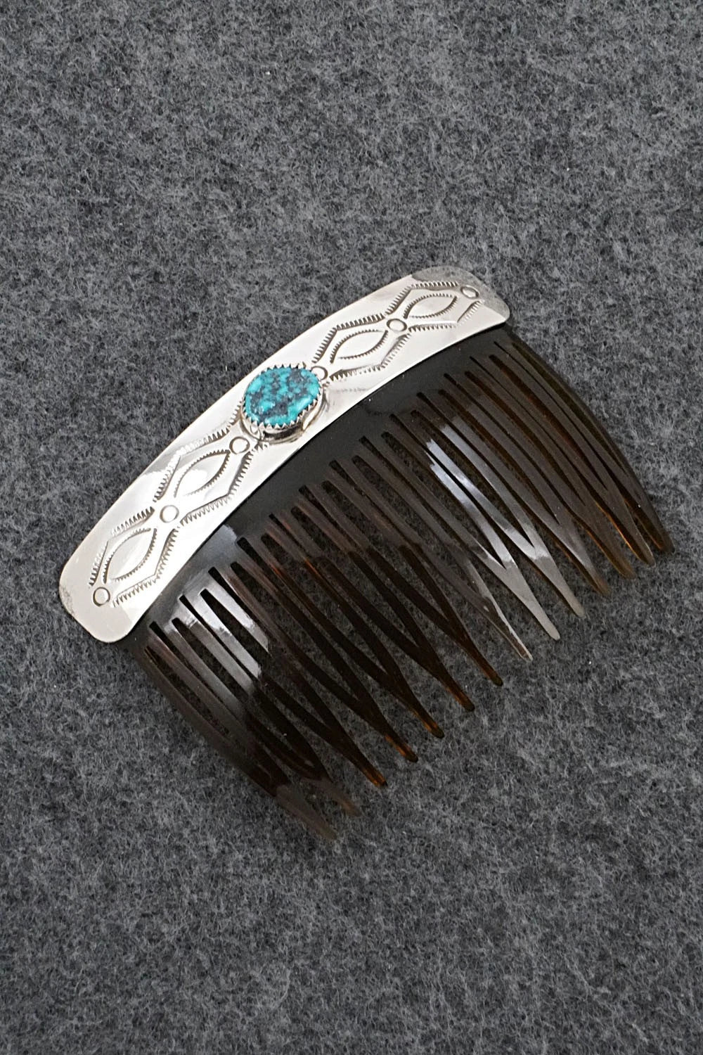 Turquoise & Sterling Silver Hair Combs - Joann Silver