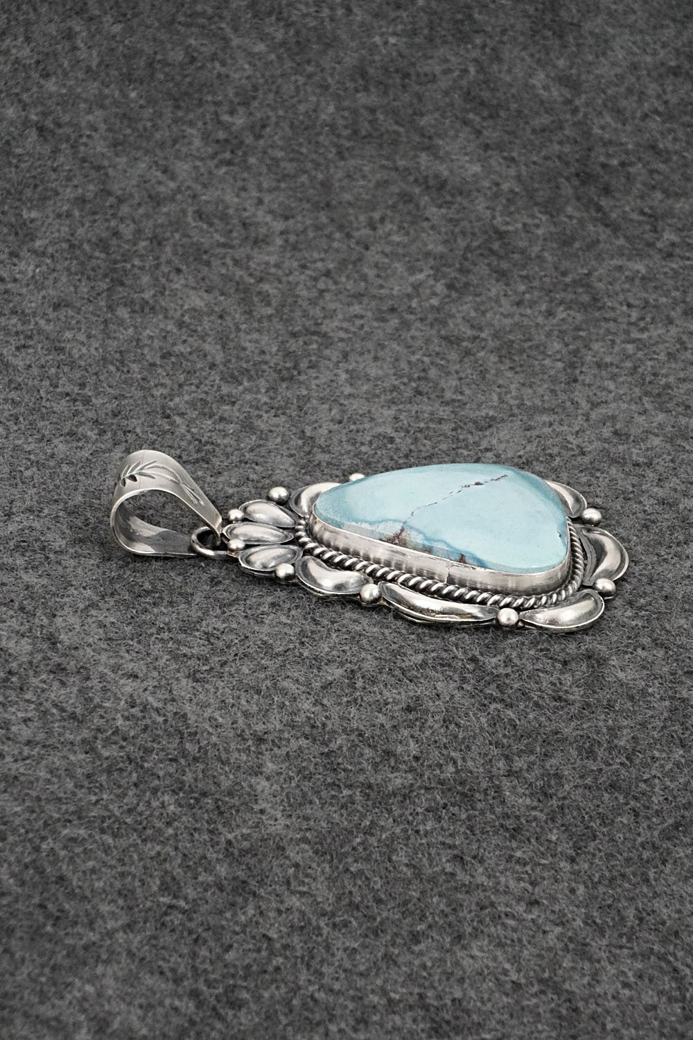 Turquoise & Sterling Silver Pendant - Raymond Delgarito