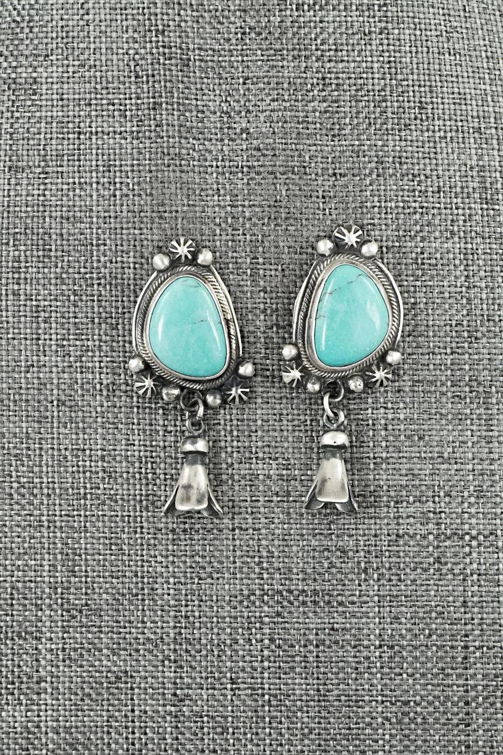 Turquoise & Sterling Silver Earrings - Bobby Johnson