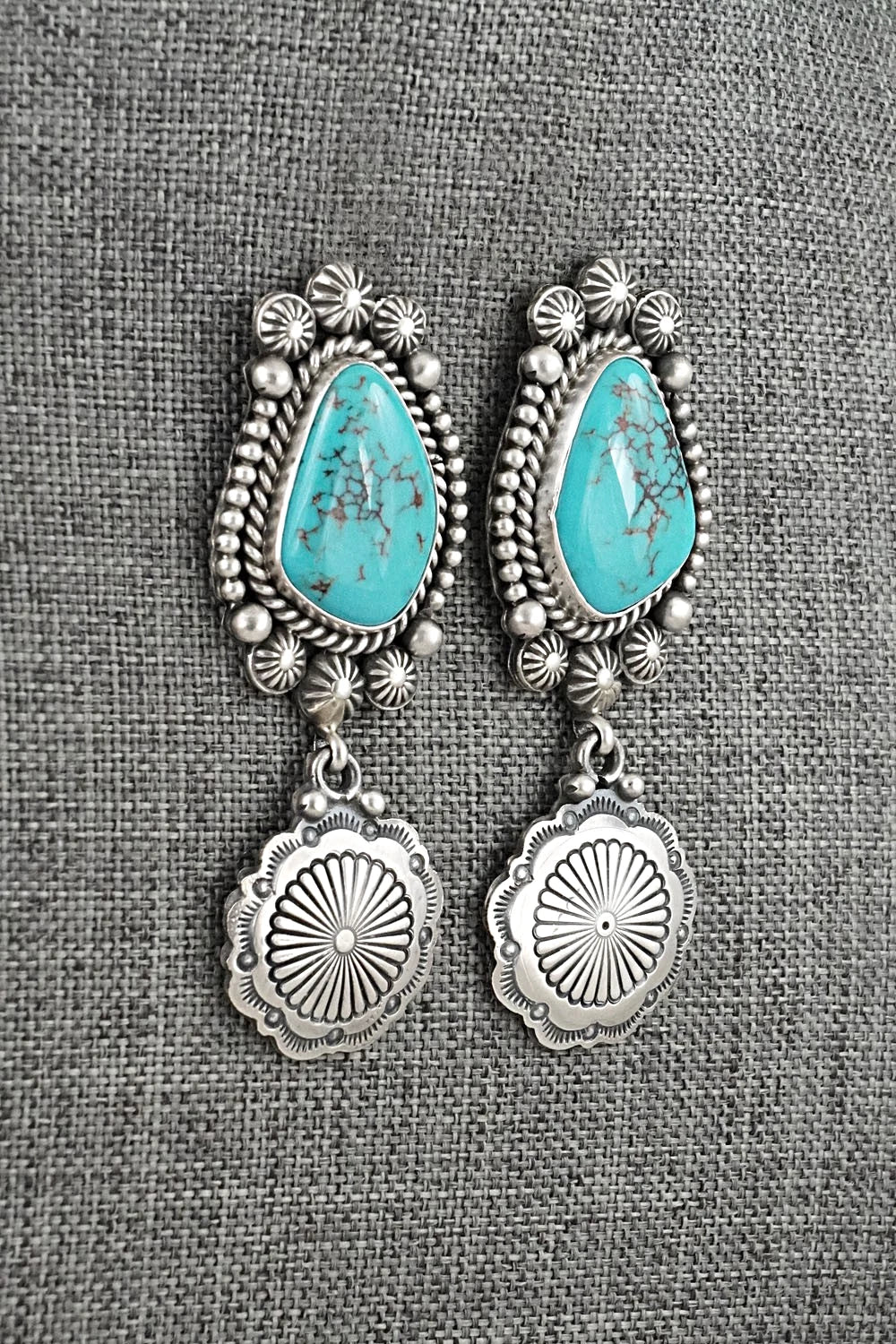 Turquoise & Sterling Silver Earrings - Michael Calladitto