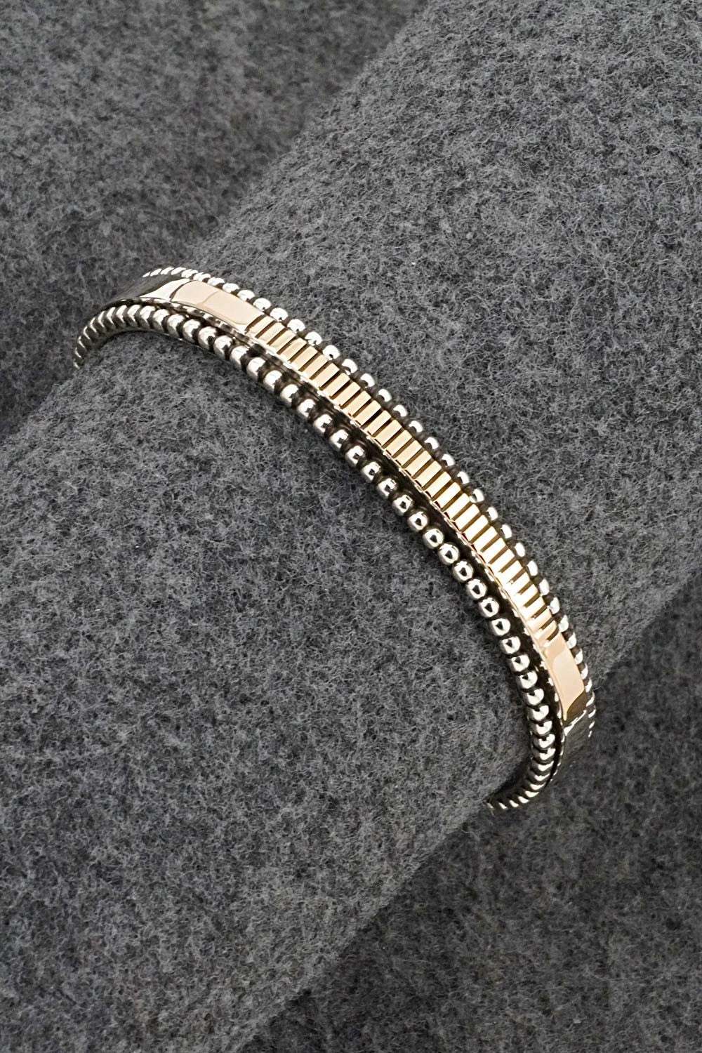 Sterling Silver and 14k Gold Bracelet - Jonathan Nez