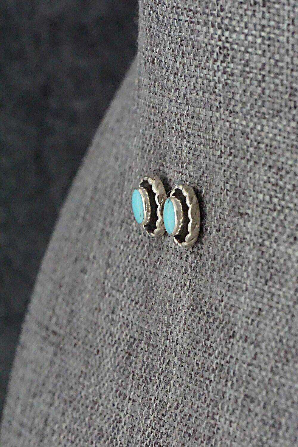 Turquoise & Sterling Silver Earrings - Carina Leekity
