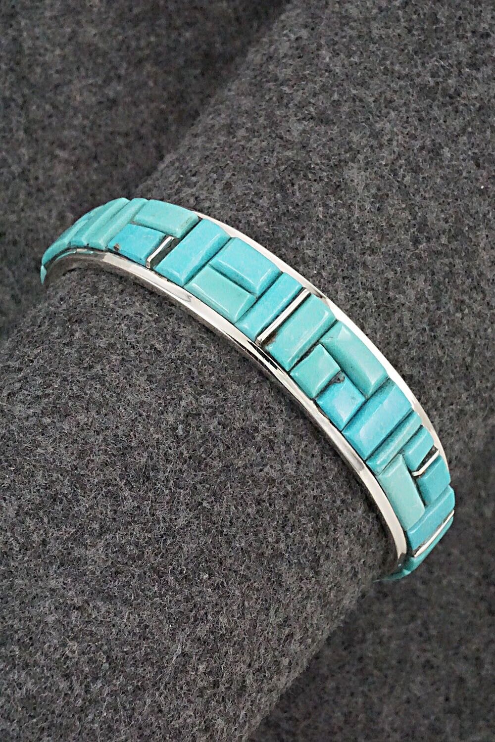 Turquoise & Sterling Silver Bracelet - Edison Yazzie
