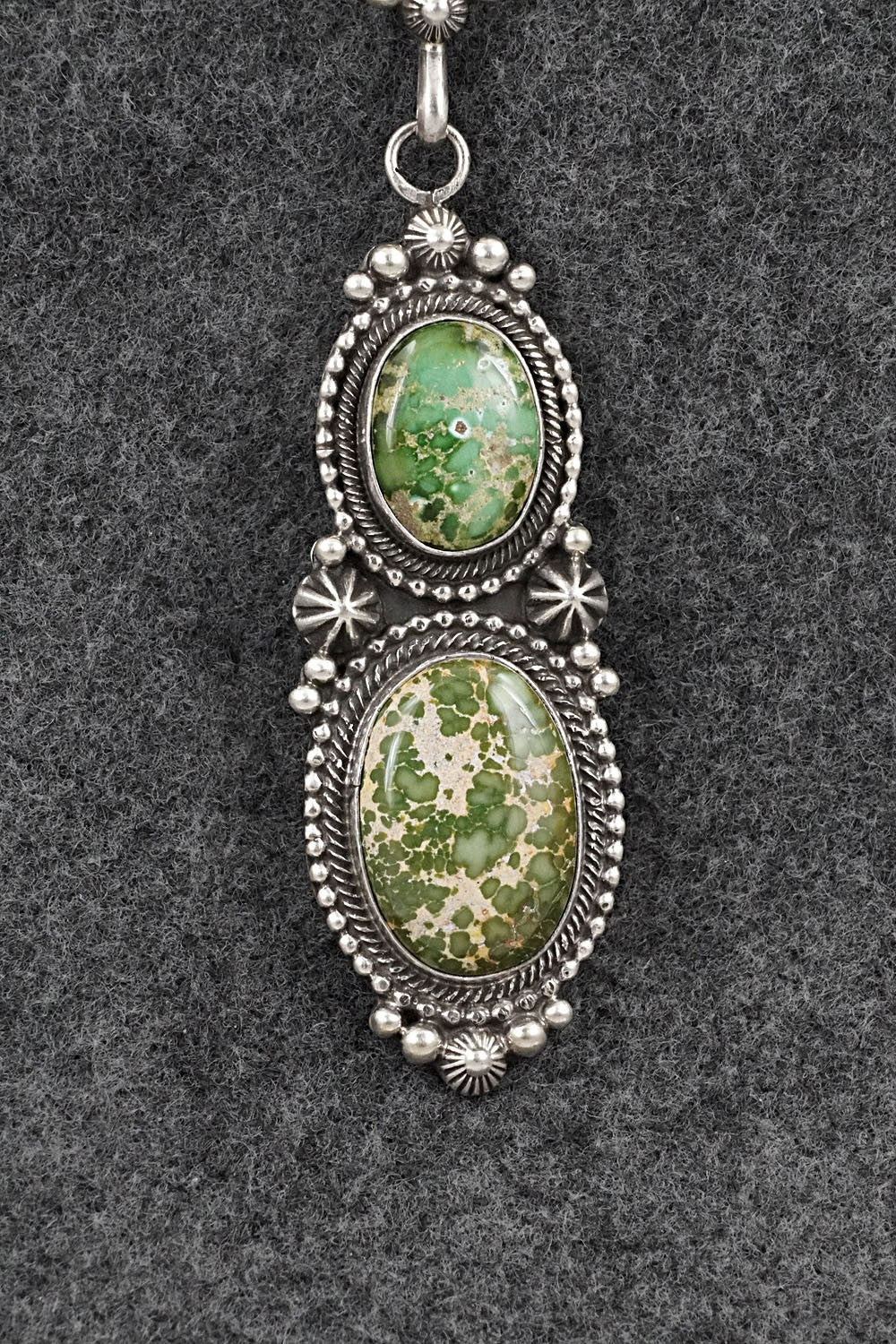 Turquoise & Sterling Silver Necklace - Tom Lewis