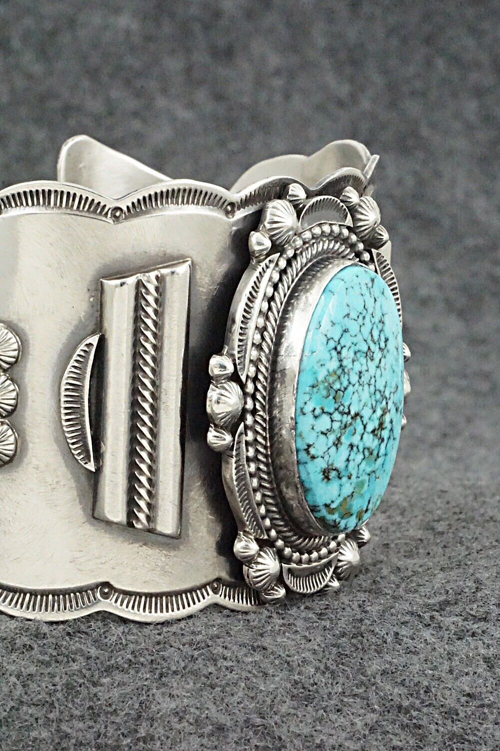 Turquoise & Sterling Silver Bracelet - Tom Lewis