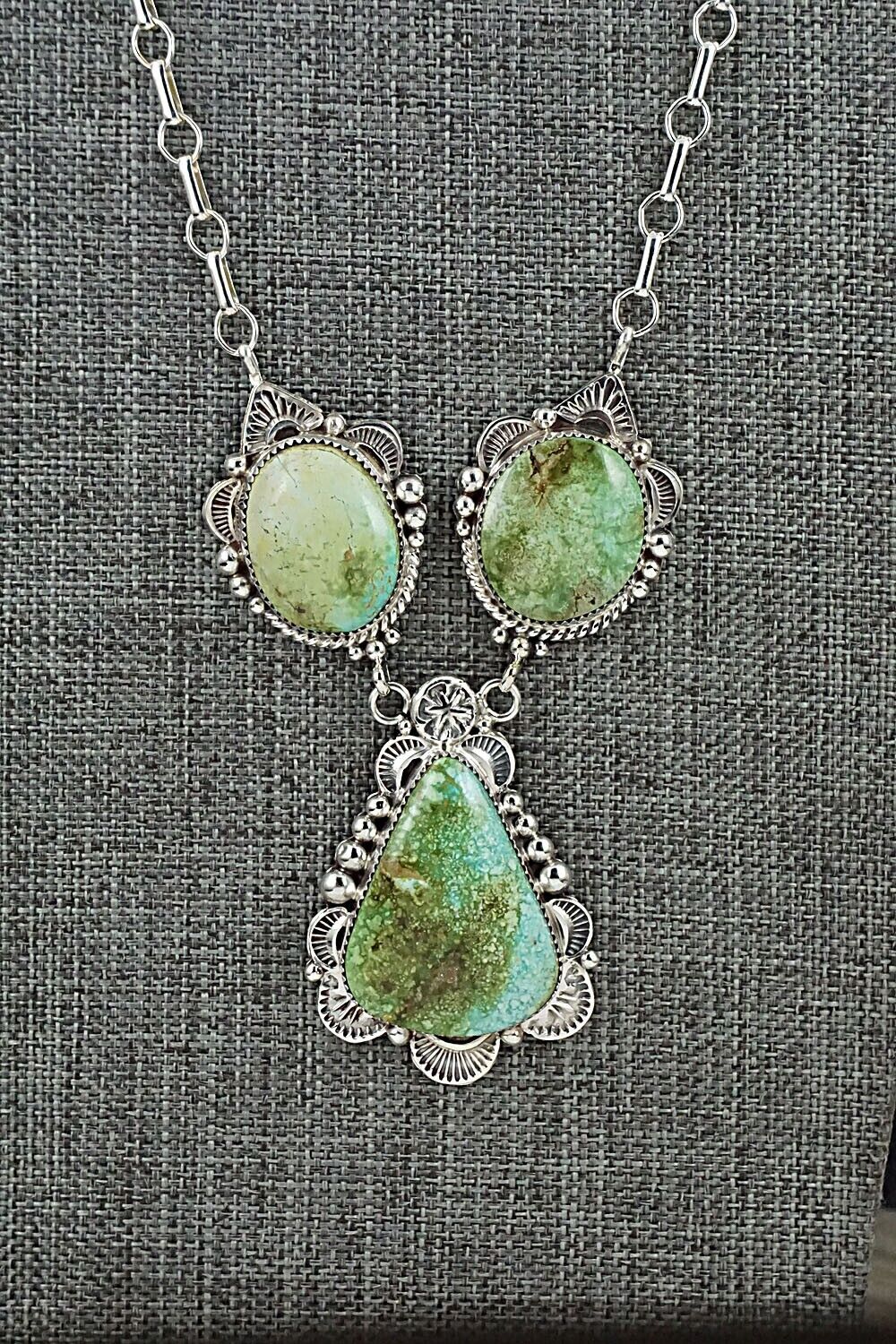 Turquoise and Sterling Silver Necklace - Anthony Brown