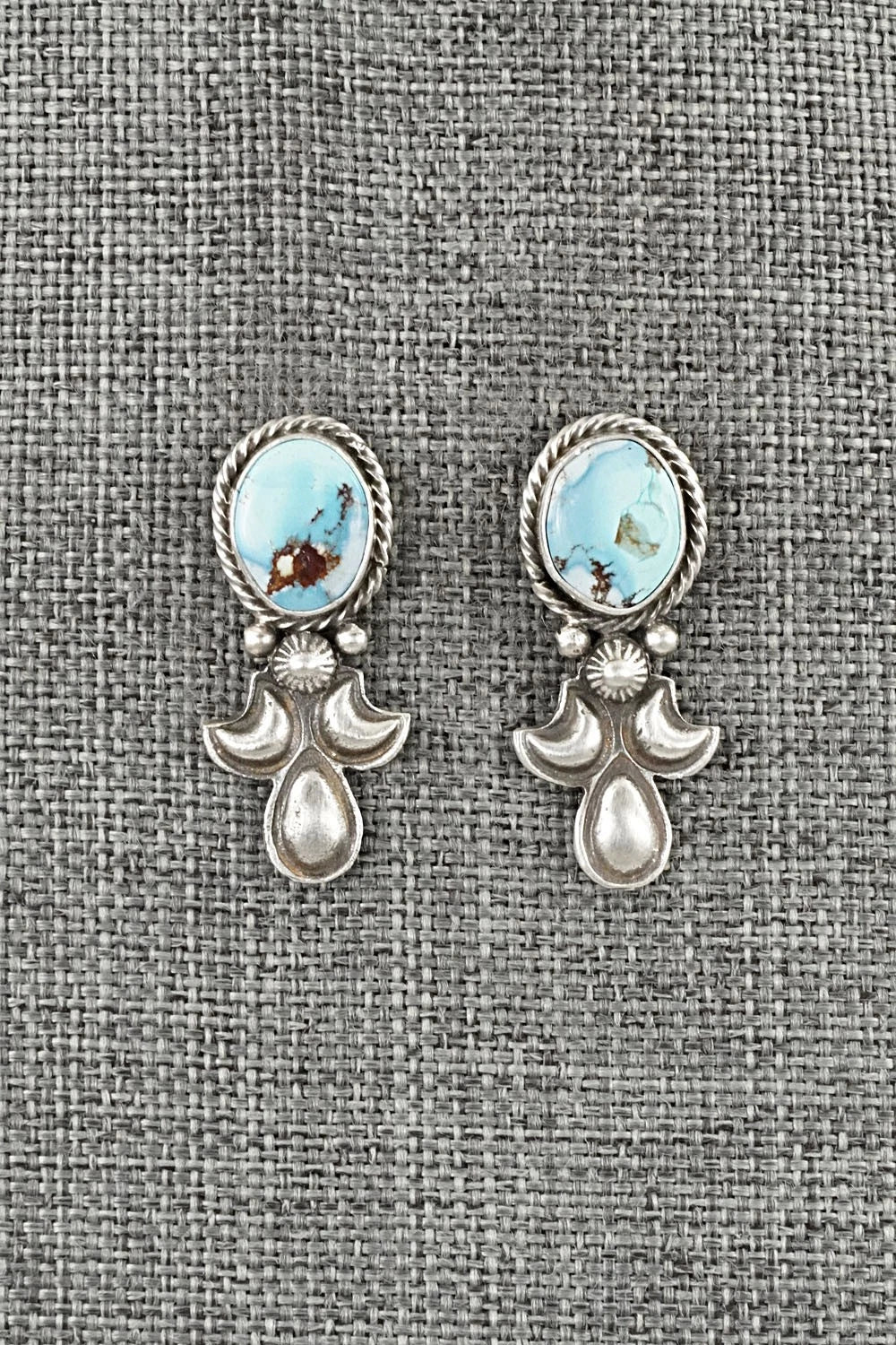 Turquoise & Sterling Silver Squash Blossom Set - Adrienne Gordon