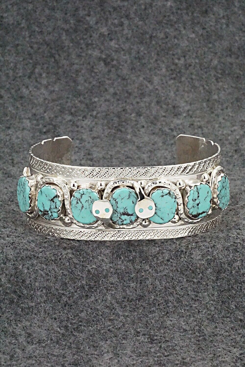 Turquoise & Sterling Silver Bracelet - Joy Calavaza