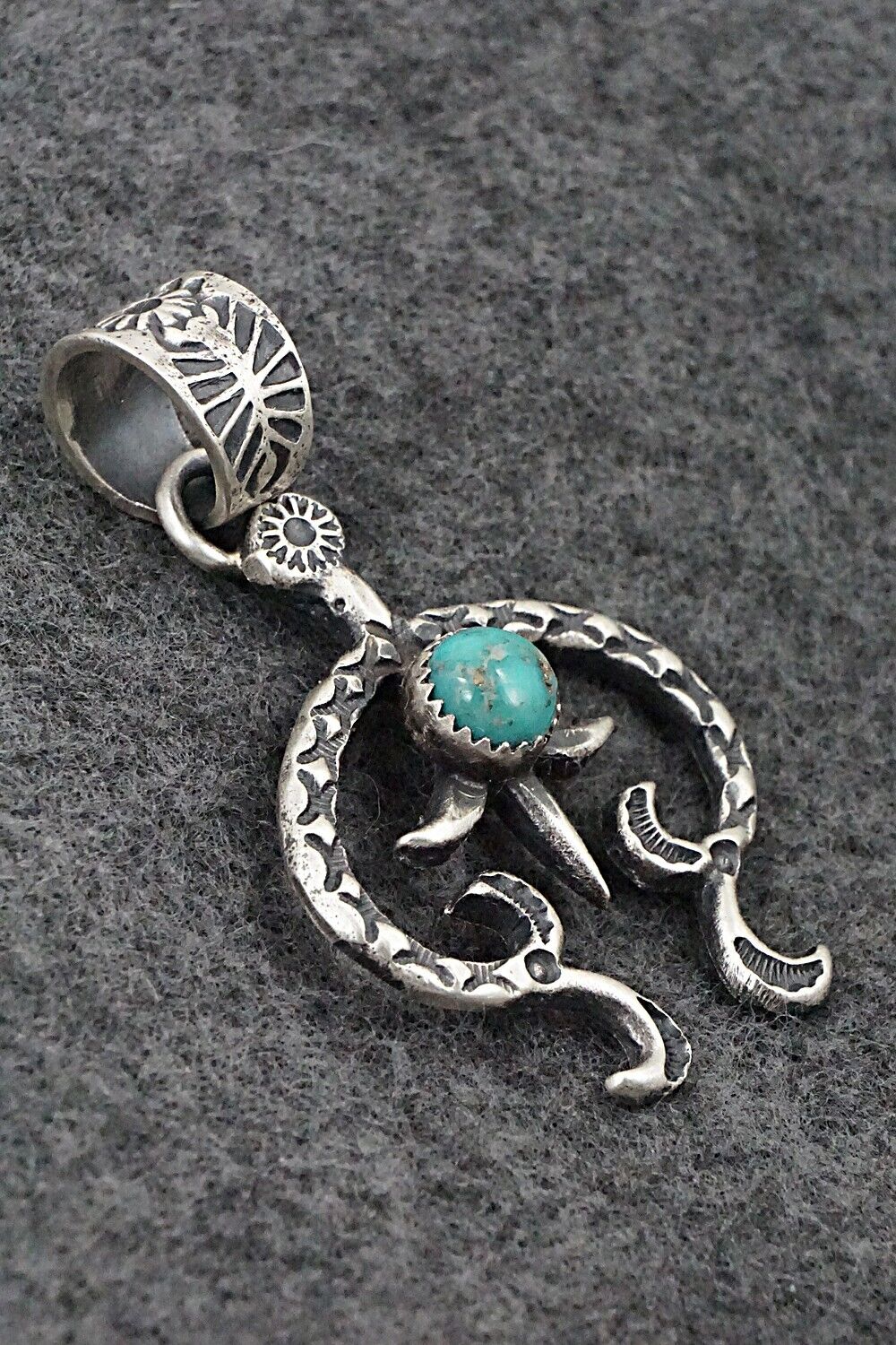 Turquoise & Sterling Silver Pendant - Kevin Billah