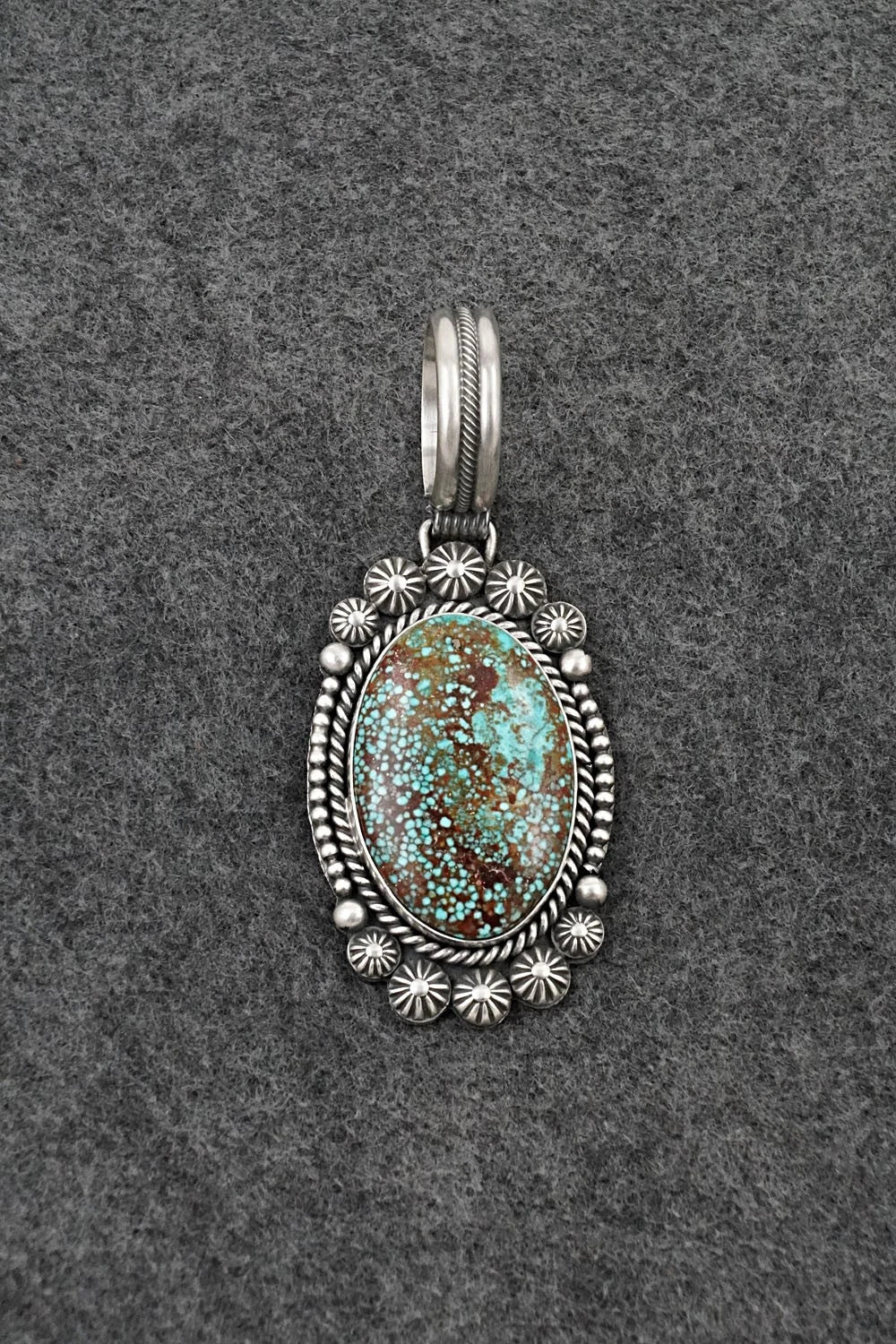 Turquoise & Sterling Silver Pendant - Michael Calladitto
