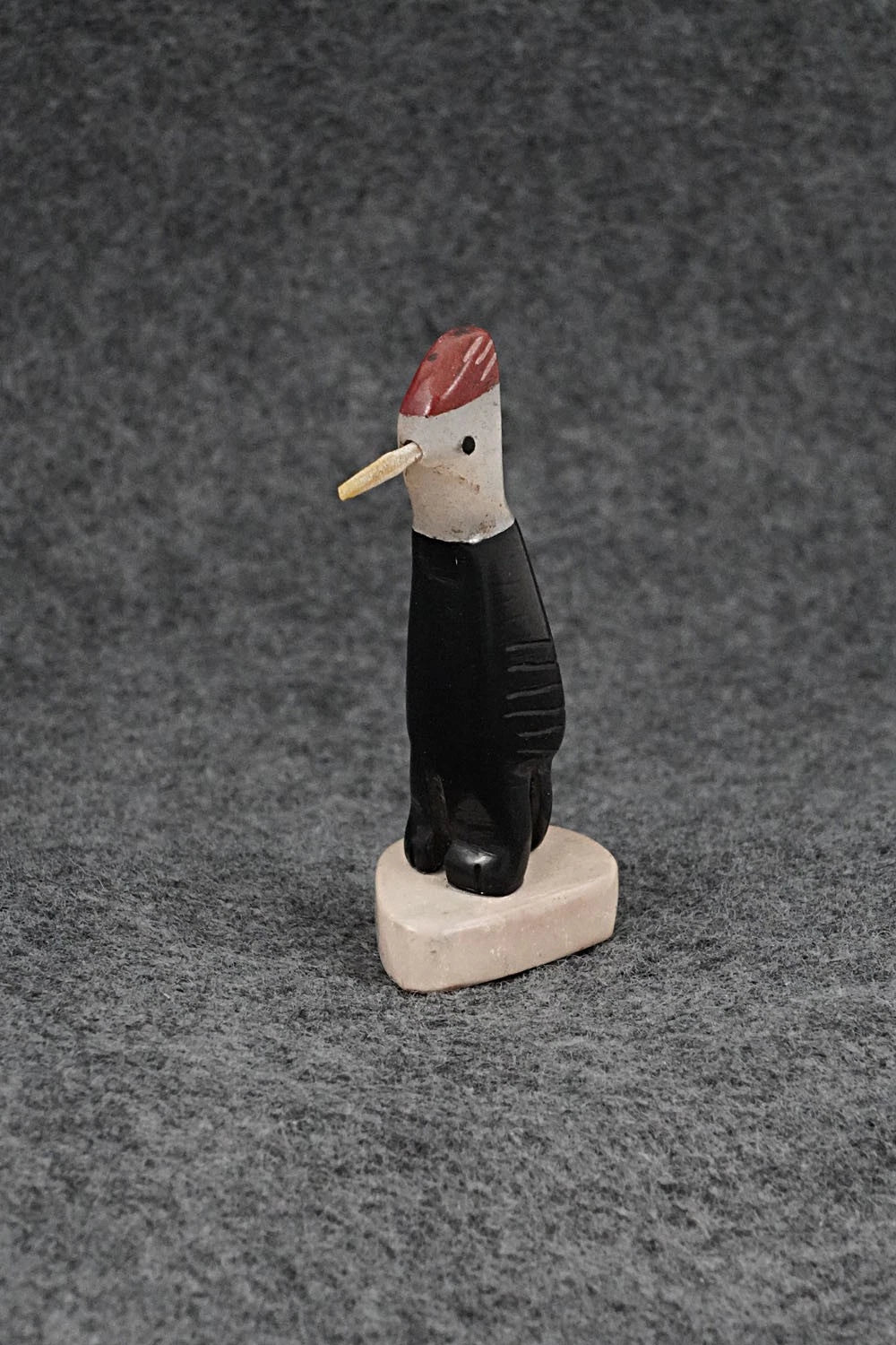 Woodpecker Zuni Fetish Carving - Justin Red Elk