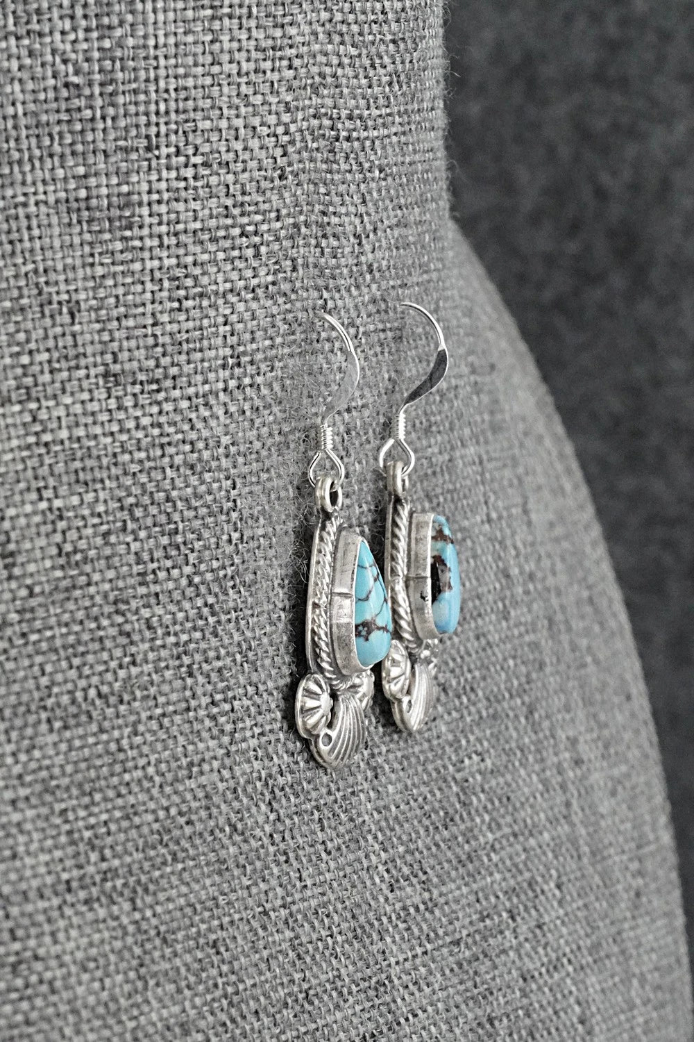 Turquoise & Sterling Silver Earrings - Verley Betone