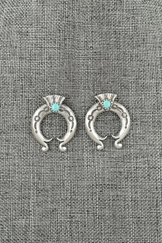 Turquoise & Sterling Silver Earrings - Adrienne Gordon