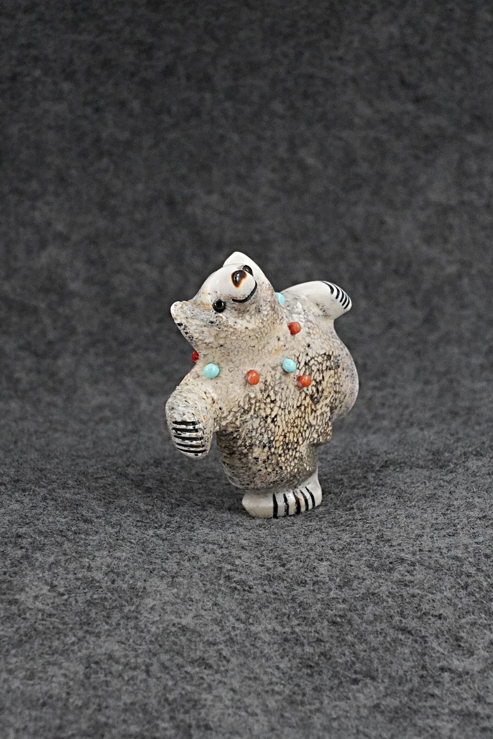 Dancing Bear Zuni Fetish Carving - Claudia Peina