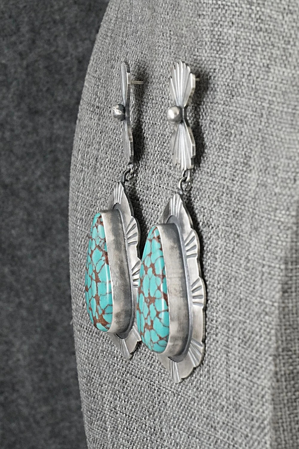 Turquoise & Sterling Silver Earrings - Mark Yazzie
