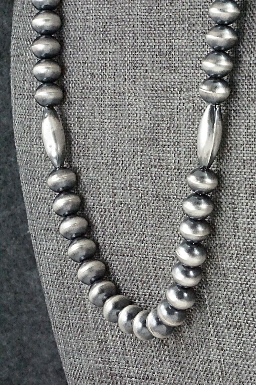Sterling Silver Navajo Pearl Necklace 20" - Tonisha Haley