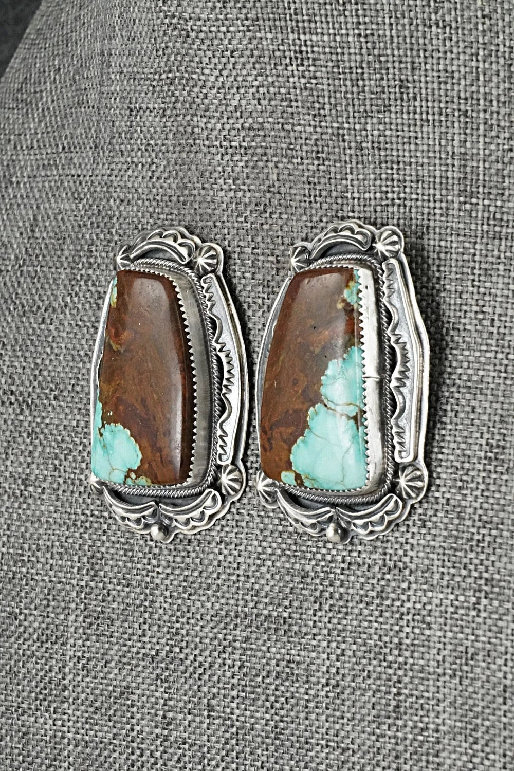 Turquoise & Sterling Silver Necklace and Earrings Set - Randy Boyd