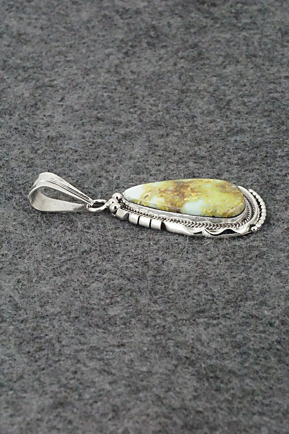 Turquoise & Sterling Silver Pendant - Samuel Yellowhair