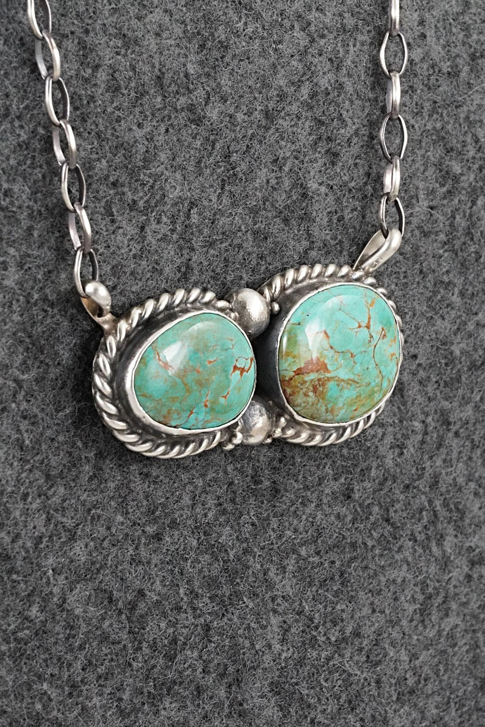 Turquoise & Sterling Silver Necklace - Antwone Brown