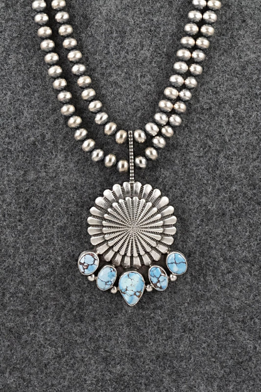Turquoise & Sterling Silver Necklace - Tom Lewis