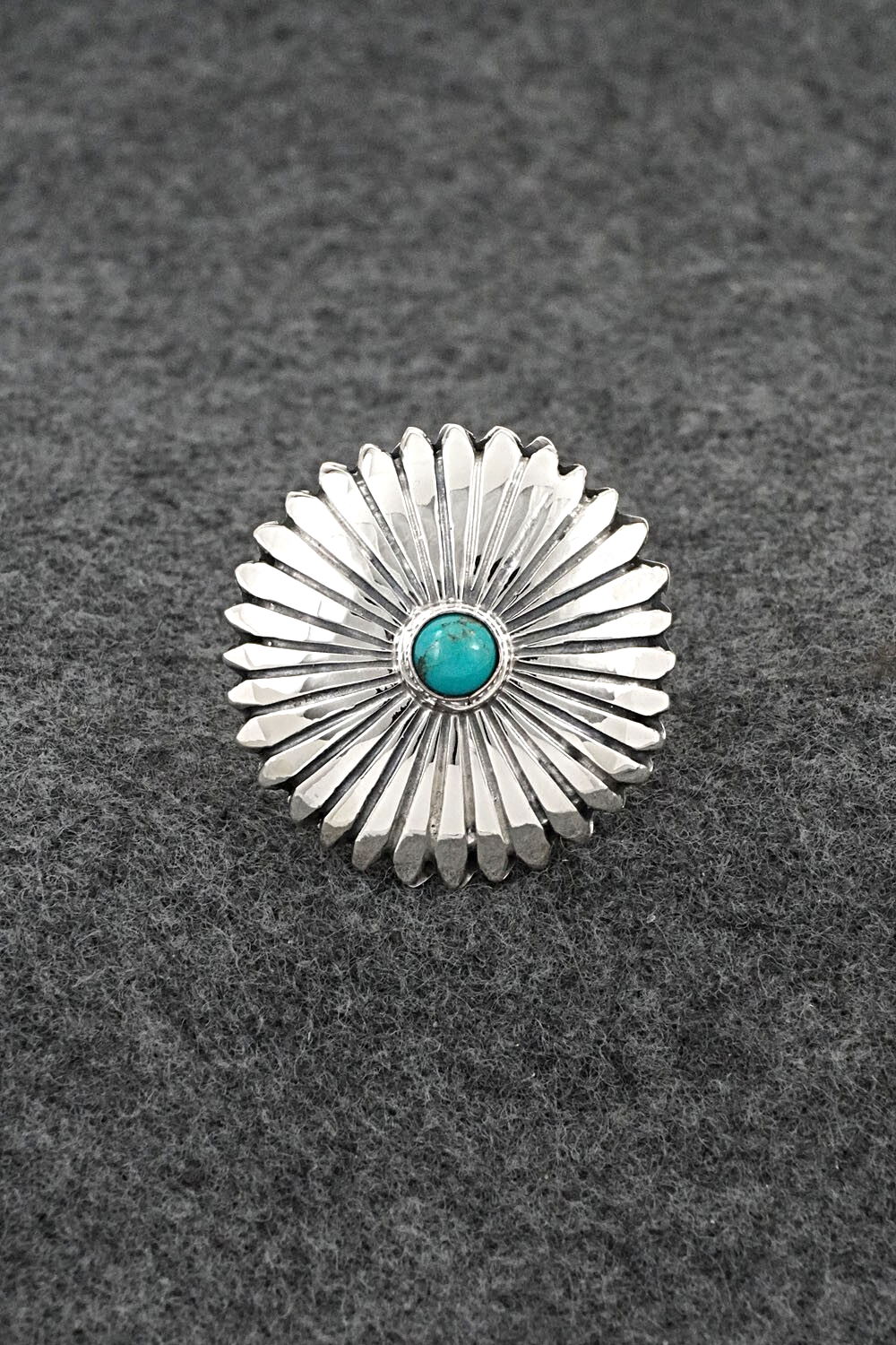 Turquoise & Sterling Silver Ring - Alice Rose Saunders - Size 8.75