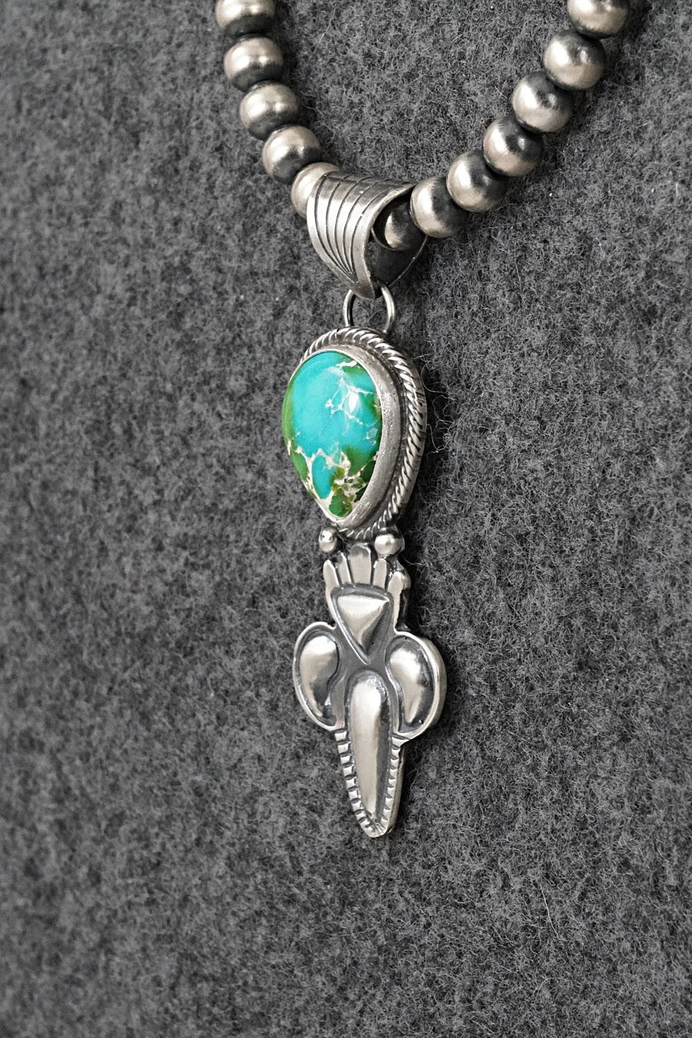 Turquoise & Sterling Silver Necklace - Gary Shorty