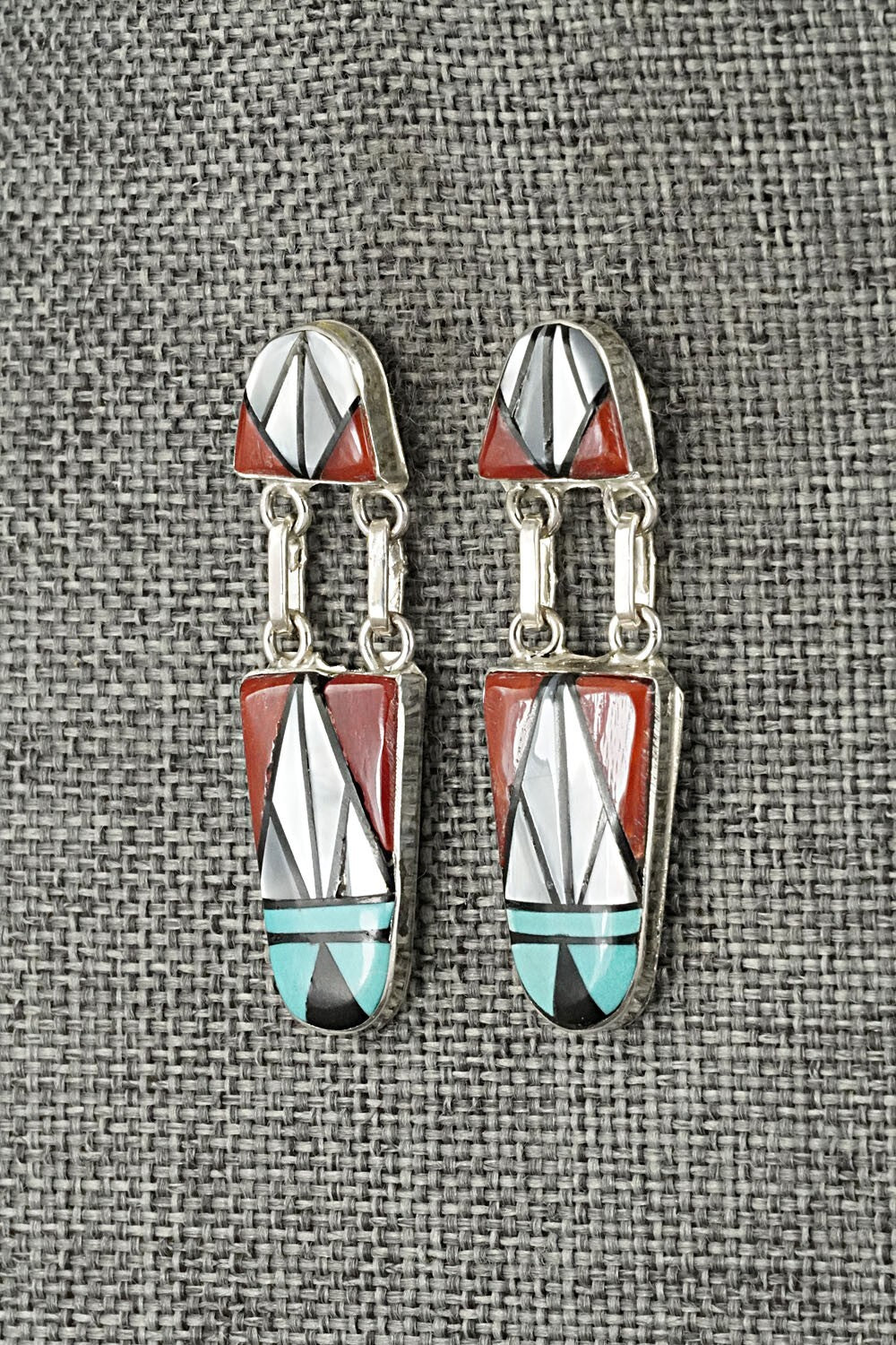 Multi-Stone & Sterling Silver Pendant and Earrings Set - Ola Eriacho