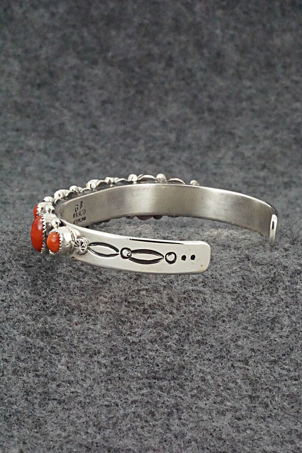Coral & Sterling Silver Bracelet - Garrison Boyd