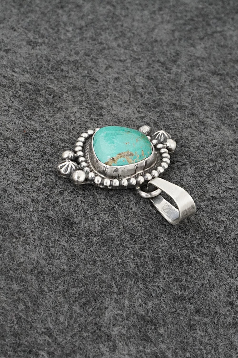 Turquoise & Sterling Silver Pendant - Darrin Livingston