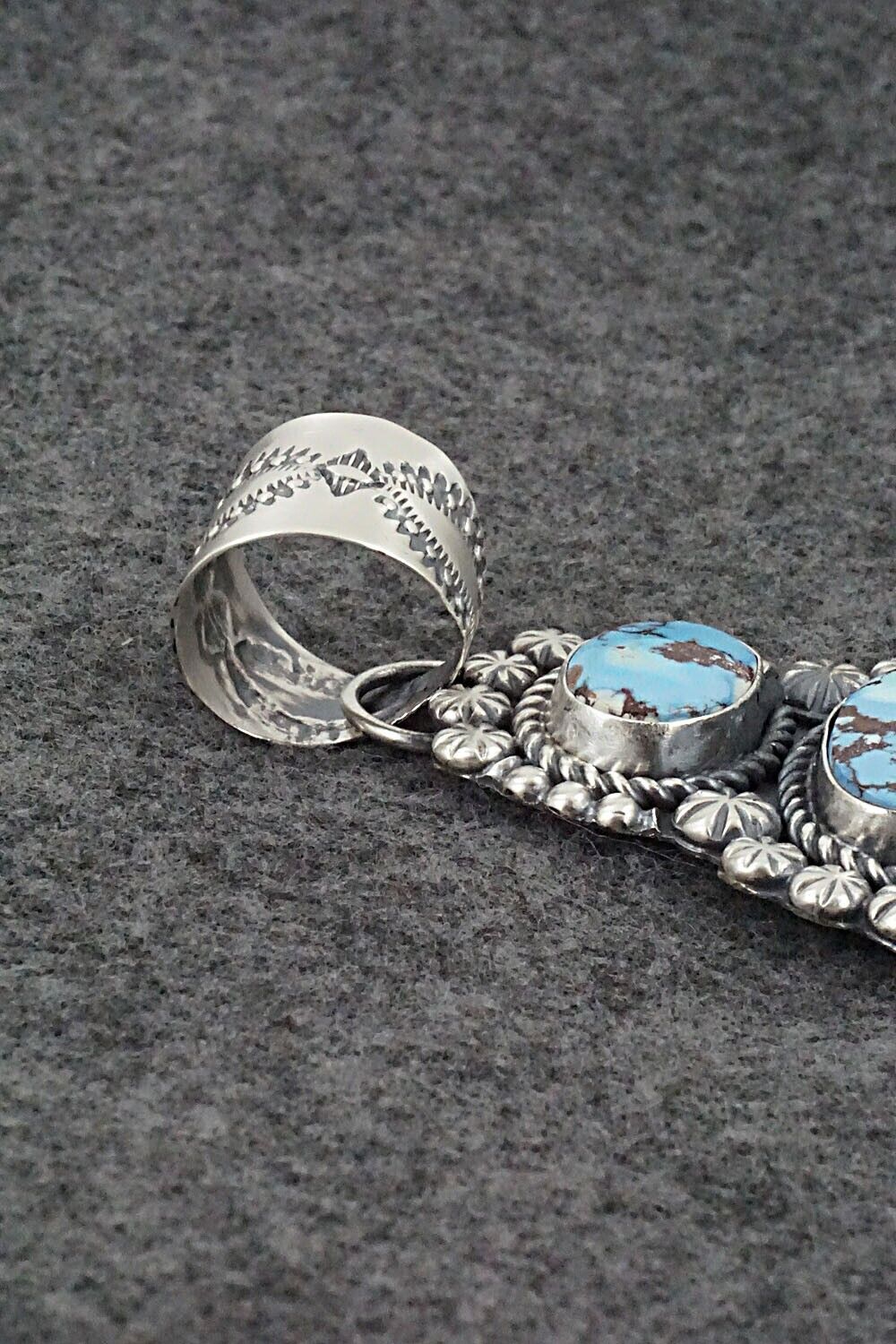 Turquoise & Sterling Silver Pendant, Ring and Earrings Set - Jeff James
