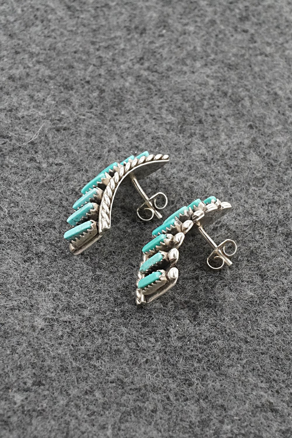 Turquoise & Sterling Silver Earrings - Charlie John