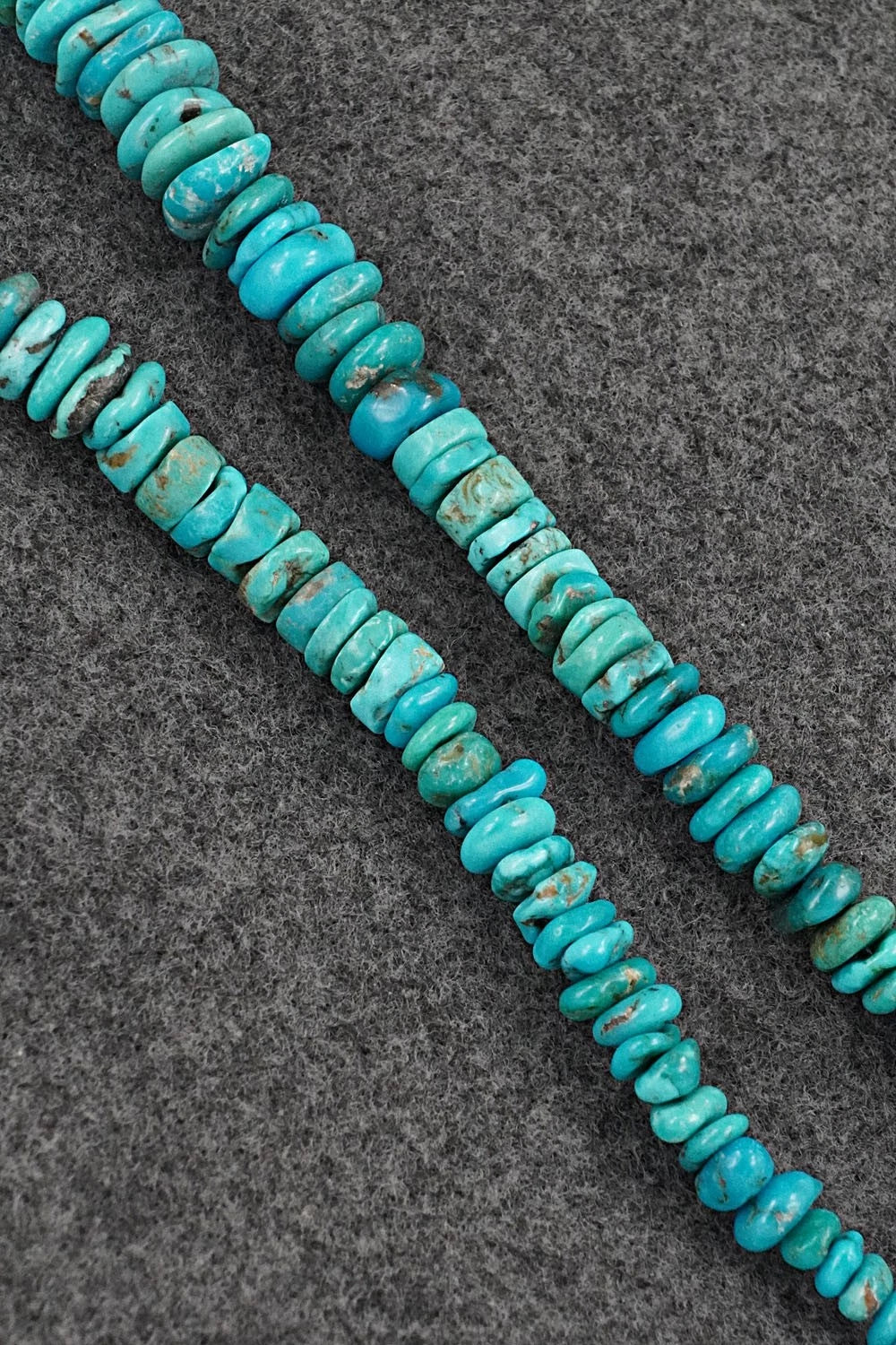 Turquoise & Sterling Silver Necklace 22" - Doreen Jake
