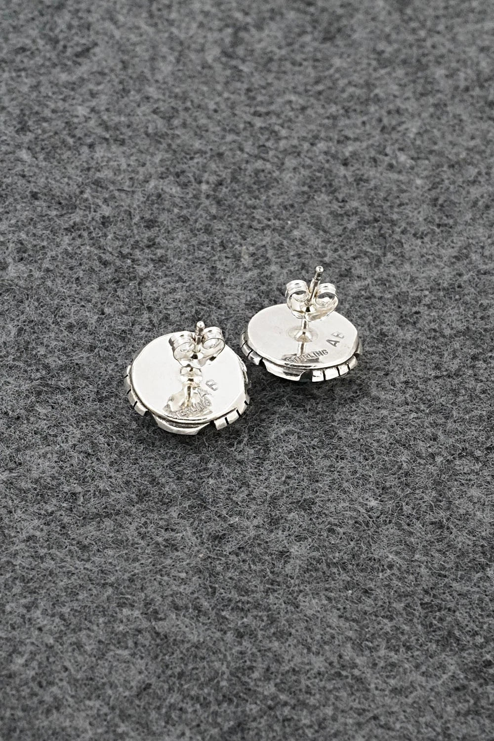 Turquoise & Sterling Silver Earrings - Amos Begay