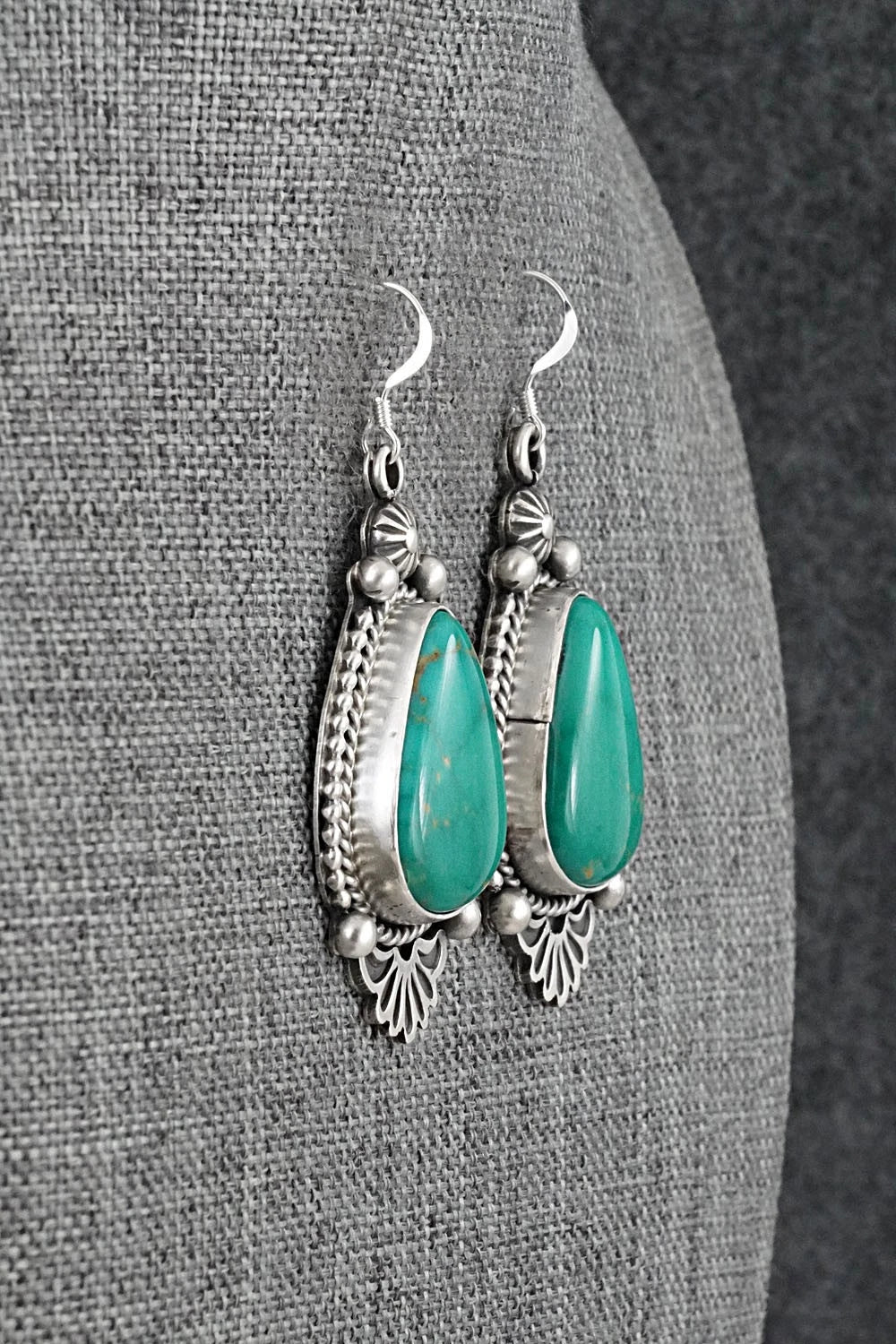 Turquoise & Sterling Silver Earrings - Michael Calladitto