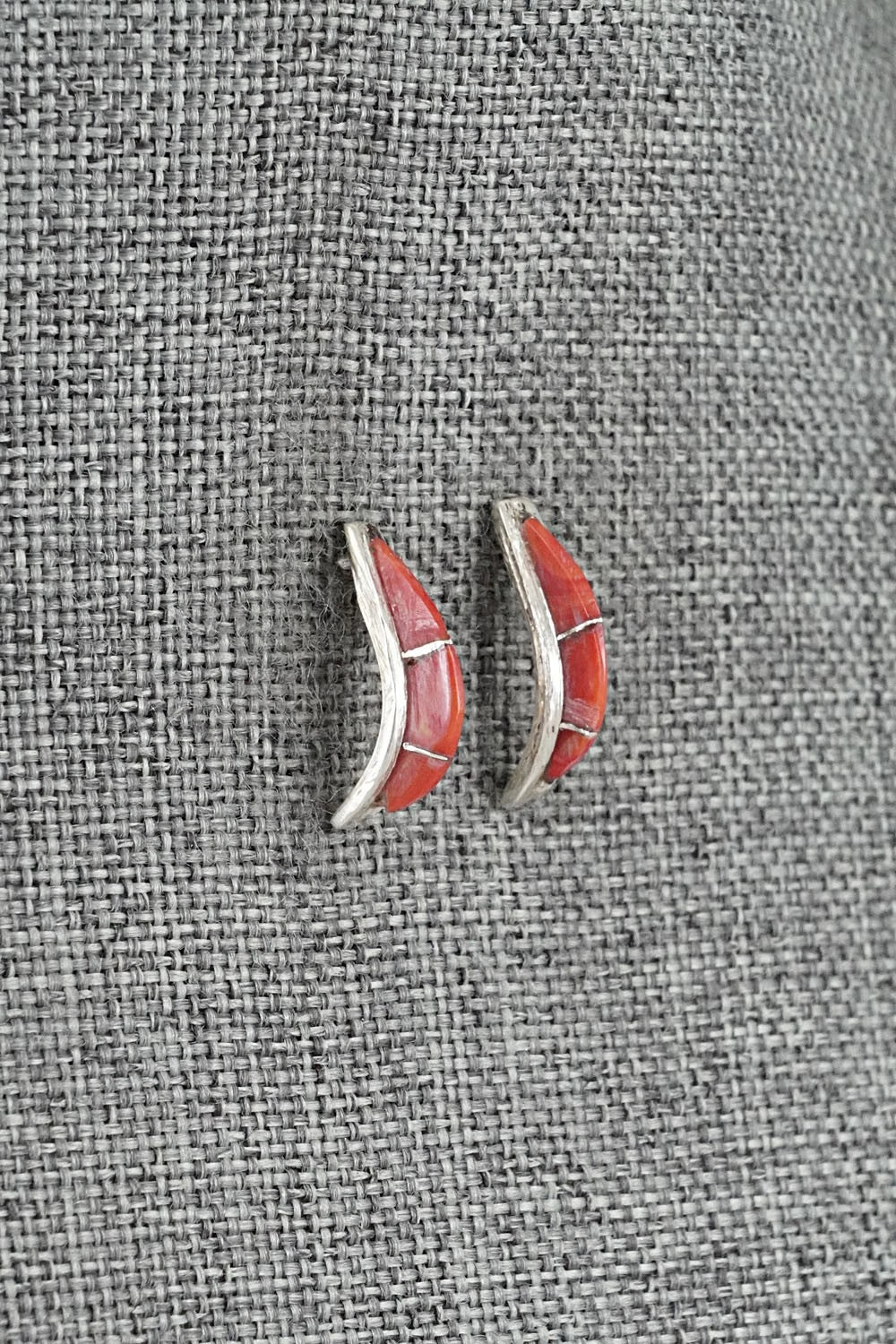 Coral & Sterling Silver Earrings - Kent Lonjose