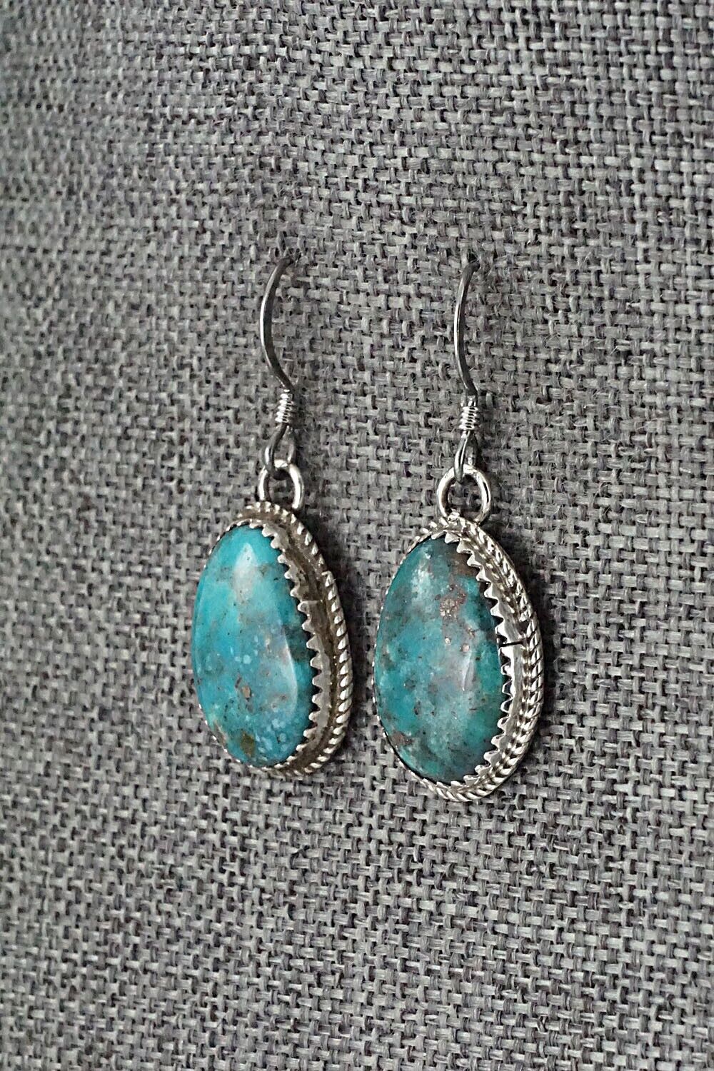 Turquoise & Sterling Silver Earrings - Ernest Hawthorne